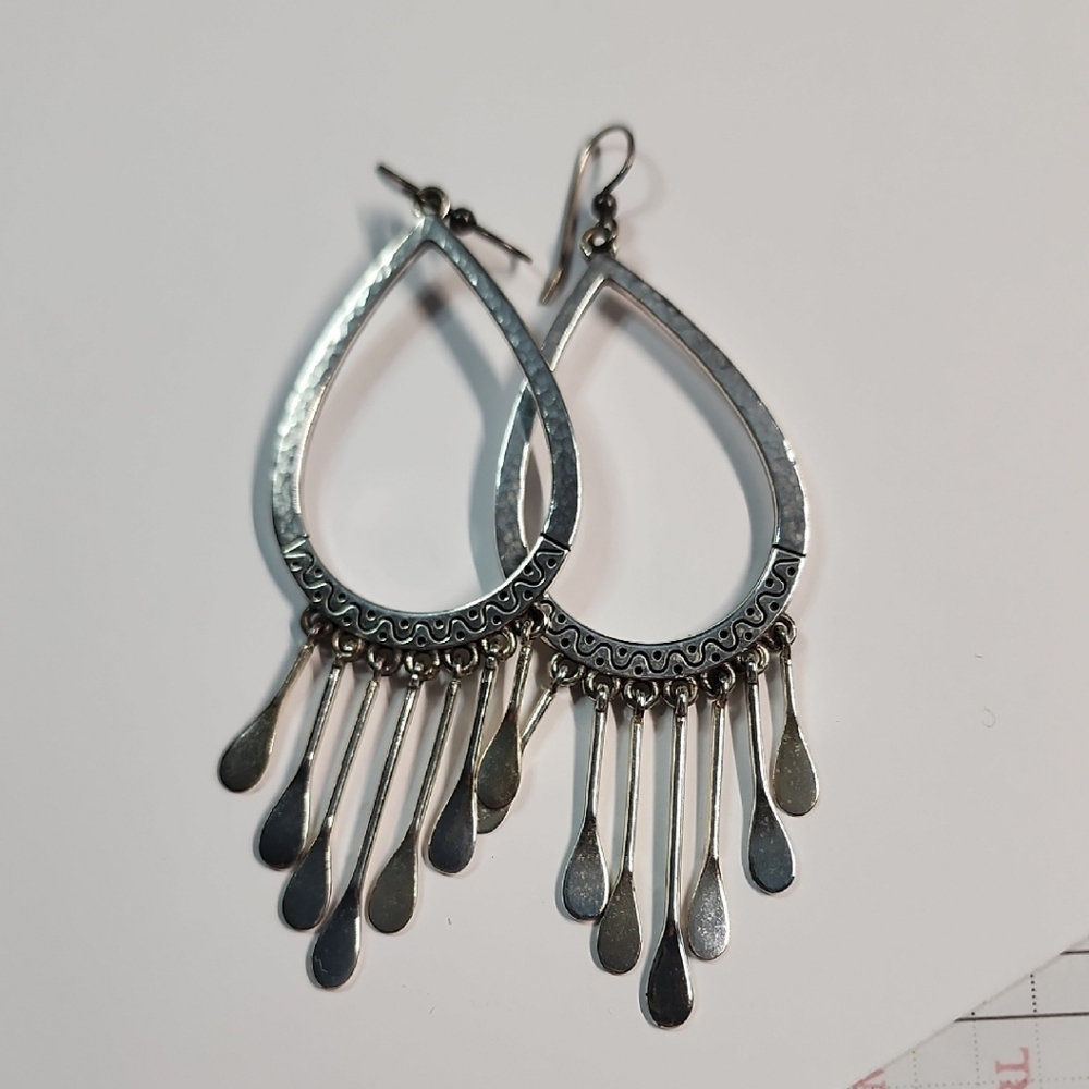 Brighton Marrakesh Oasis Elegant Silver Teardrop Earrings